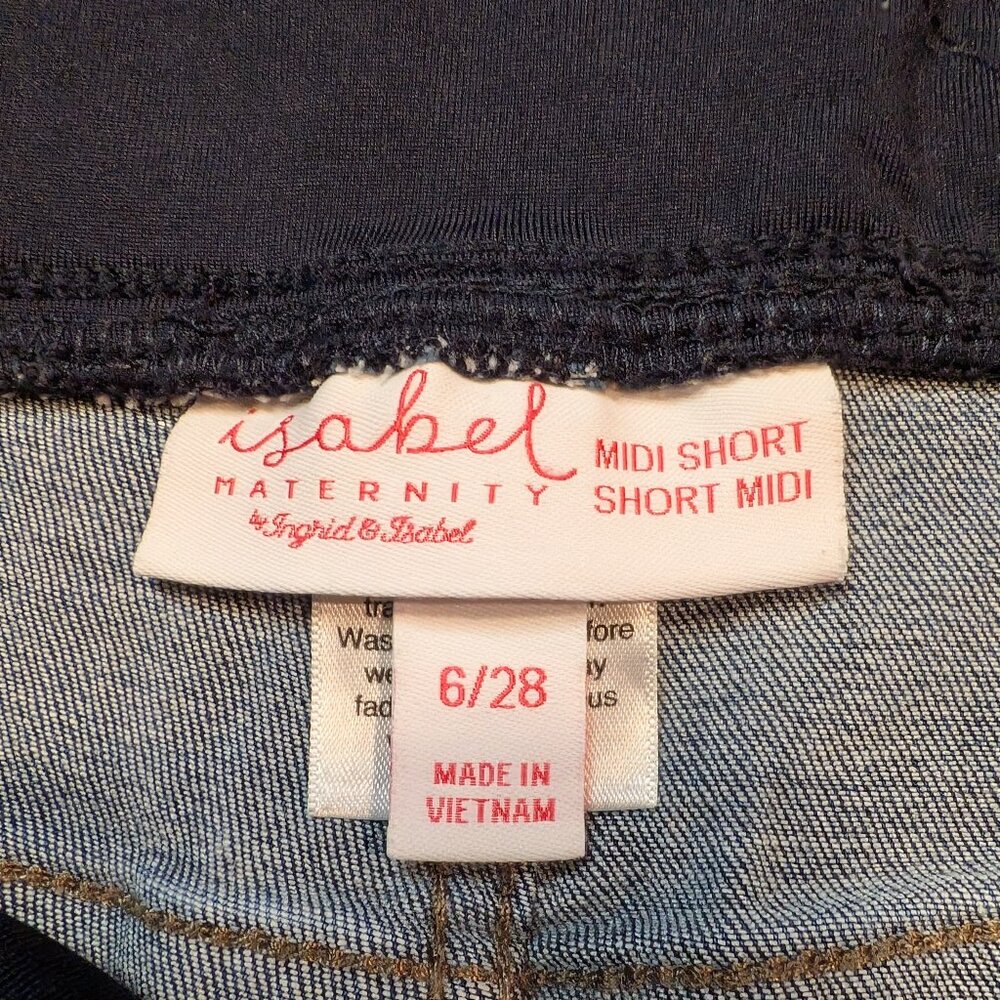 Isabel Maternity Crossover Panel Midi Shorts, Size 6/28, EUC! - Picture 5 of 5